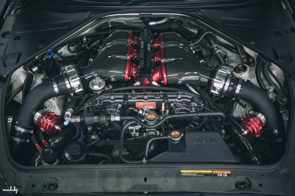 AMS PERFORMANCE 18 INJECTOR R35 GT-R CARBON FIBER INTAKE MANIFOLD ...